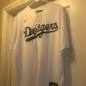 Nike white dodgers jersey